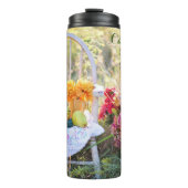 Name, Vintager Herbst-Herbst-Druck 12oz. Thermosbecher (Vorderseite)