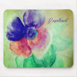 Name Violet Blau und Rosa Pastellfarben hinzufügen Mousepad