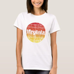 Name Viriginia Vintage Sonnenuntergang Sonne T-Shirt