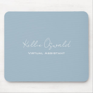 Name Virtual Assistant White Light Blue M Mousepad