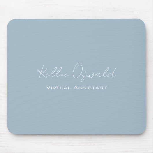 Name Virtual Assistant White Light Blue M Mousepad (Vorne)