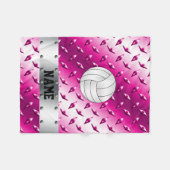 Name Volleyball heißen rosa Diamantblech Fleecedecke (Vorderseite (Horizontal))