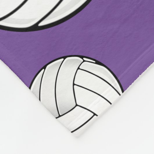 Name-Volleyball lila Fleecedecke (Ecke)