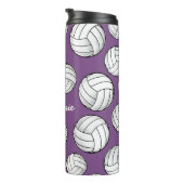 Name-Volleyball lila Thermosbecher (Nach rechts gedreht)