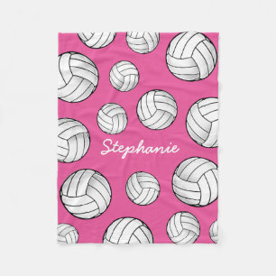 Name-Volleyball-Rosa Fleecedecke