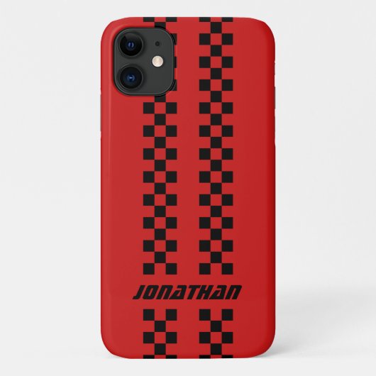 Name Vollständig angepasste Farben Doppelkarierte  Case-Mate iPhone Hülle (Rückseite)