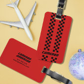 Name Vollständig angepasste Farben Doppelkarierte  Gepäckanhänger