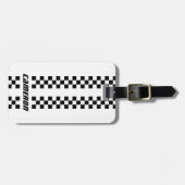 Name Vollständig angepasste Farben Doppelkarierte  Gepäckanhänger (Vorderseite horizontal)