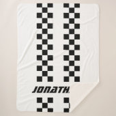 Name Vollständig angepasste Farben Doppelkarierte  Sherpadecke (Vorderseite)