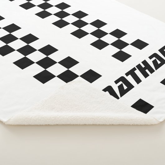 Name Vollständig angepasste Farben Doppelkarierte  Sherpadecke (3/4)