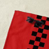 Name Vollständig angepasste Farben Doppelkarierte Strandtuch (Beispiel)