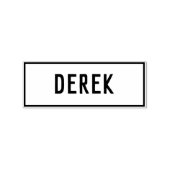Name von Derek Gummistempel (Prägung)