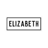 Name von Elizabeth Gummistempel (Prägung)