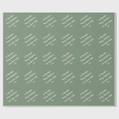 Name | Von Santa | Sage Green Frohe Weihnachten Geschenkpapier (Flach)