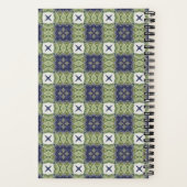 Name Wasserfarbe Abstrakt Square Geometric Blue Notizblock (Rückseite)