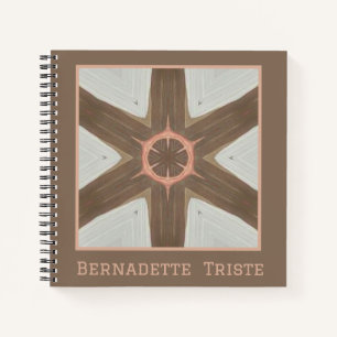 Name Wasserfarbe Geometrisches Pinwheel Muster bra Notizblock
