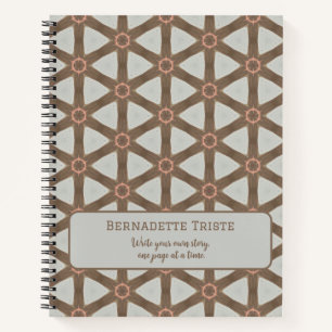 Name Wasserfarbe Geometrisches Pinwheel Muster bra Notizblock