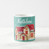 Name, Wasserfarbe Winter Zuhause 11oz Kaffeetasse (Mittel)