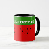 Name-Wassermelone-Tasse Tasse (VorderseiteRechts)