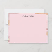 Name || Watercolor Blush Pink Mauve Frame Mitteilungskarte (Vorderseite)