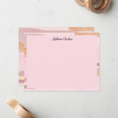 Name || Watercolor Blush Pink Mauve Frame Mitteilungskarte (Vorderseite/Rückseite Beispiel)