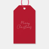 Name Watercolor Eleganter Strumpf Script Holiday Geschenkanhänger (Rückseite)