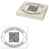 Name Website QR Code Briefmarke runder Gummi Vorla Gummistempel (Stempel)