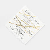 Name Wedding Programm Gold Funny Quotes White Serviette (Ecke)