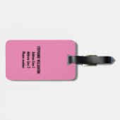 Name Weibliche Golf Spieler Golfspielen Golfer Pin Gepäckanhänger (Rückseite horizontal)