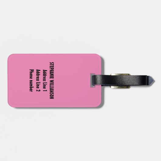 Name Weibliche Golf Spieler Golfspielen Golfer Pin Gepäckanhänger (Rückseite horizontal)