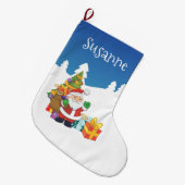 Name-Weihnachten Sankt Großer Weihnachtsstrumpf (Vorderansicht (hängend))
