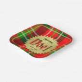 Name | Weihnachten Typografie Red Green Christmas  Pappteller (Gewinkelt)