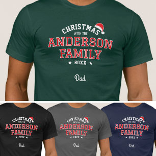 Name Weihnachten Weihnachtsfeiertag Vater Grün Rot T-Shirt