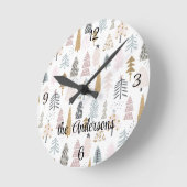 Name, Weihnachtsbaumen 10,75-in-Acryl Runde Wanduhr (Winkel)