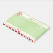 Name:  Weihnachtself Grüner Urlaub Peppermint Spaß Post-it Klebezettel (angewinkelt)