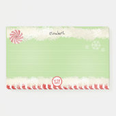 Name: Weihnachtself Grüner Urlaub Peppermint Spaß Post-it Klebezettel (Vorderseite)
