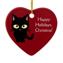 Name-Weihnachtskätzchen-Verzierung