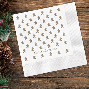 Name, Weihnachtsmann-Kekse Feiertag Papier Serviette