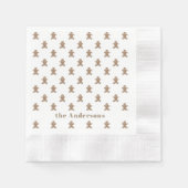 Name, Weihnachtsmann-Kekse Feiertag Papier Serviette (Vorderseite)
