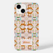 Name Weihnachtsmänner Rosa Nahtloses Muster Case-Mate iPhone Hülle (Rückseite)