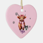 Name Weihnachtsschmuck Highland Kuh (Rechts)