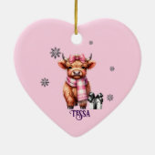 Name Weihnachtsschmuck Highland Kuh (Hinten)