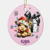 Name Weihnachtsschmuck Highland Kuh (Links)