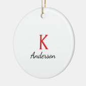 Name Weihnachtsschmuck | Nachname | Monog (Links)