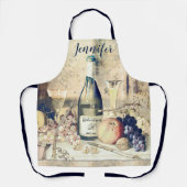 Name Wein und Fruchtüberdruck Schürze hinzufügen (Vorderseite)