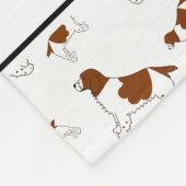 Name-weiße WaliserSpringerSpanielhunde Fleecedecke (Ecke)