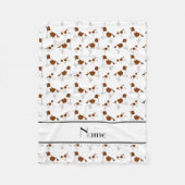 Name-weiße WaliserSpringerSpanielhunde Fleecedecke (Vorderseite)