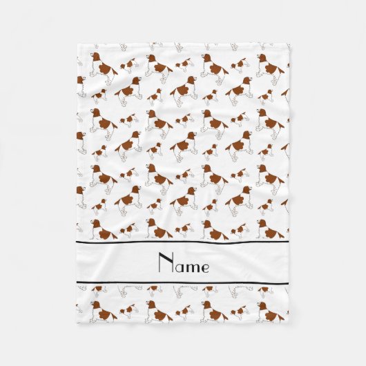 Name-weiße WaliserSpringerSpanielhunde Fleecedecke (Vorderseite)