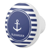 Name | Weißer Anker im dunkelblauen Kreis auf Stre Keramikknauf (Rechts)