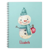 Name, Whimsical Snowman Winterplaner 6.5x 8.75 Notizblock (Vorderseite)